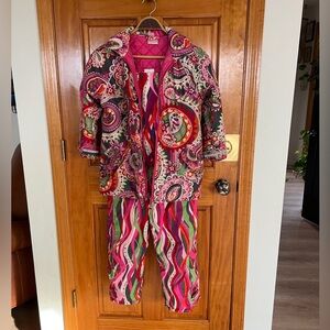 Hanna Andersson Multicolor Kids Jacket & Snow Suit Bibs Overalls Set 130 Size 8